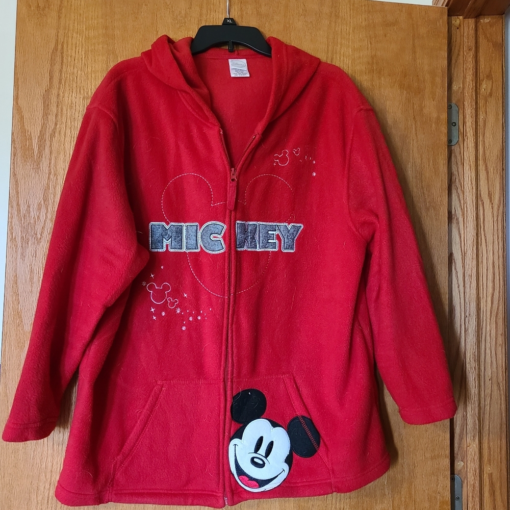 Disney red Mickey Mouse zip up fleece